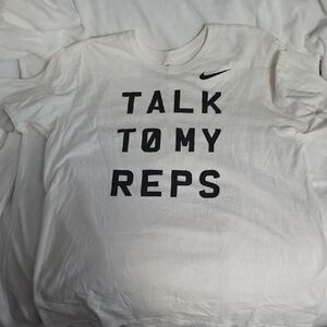 Nike White Tee with Black Text